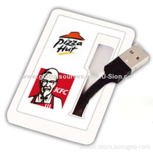 Free Logo Printing Business Card USB Flash Drive for Promotions with 20Mbps Reading Speed